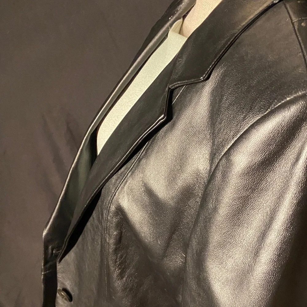 Denim and Co Black Leather Jacket